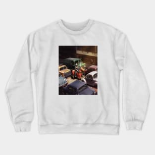 medieval knight in the city Crewneck Sweatshirt